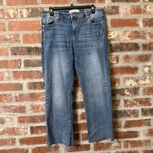 Liverpool Mid-Wash Crop Flare Leg Jeans